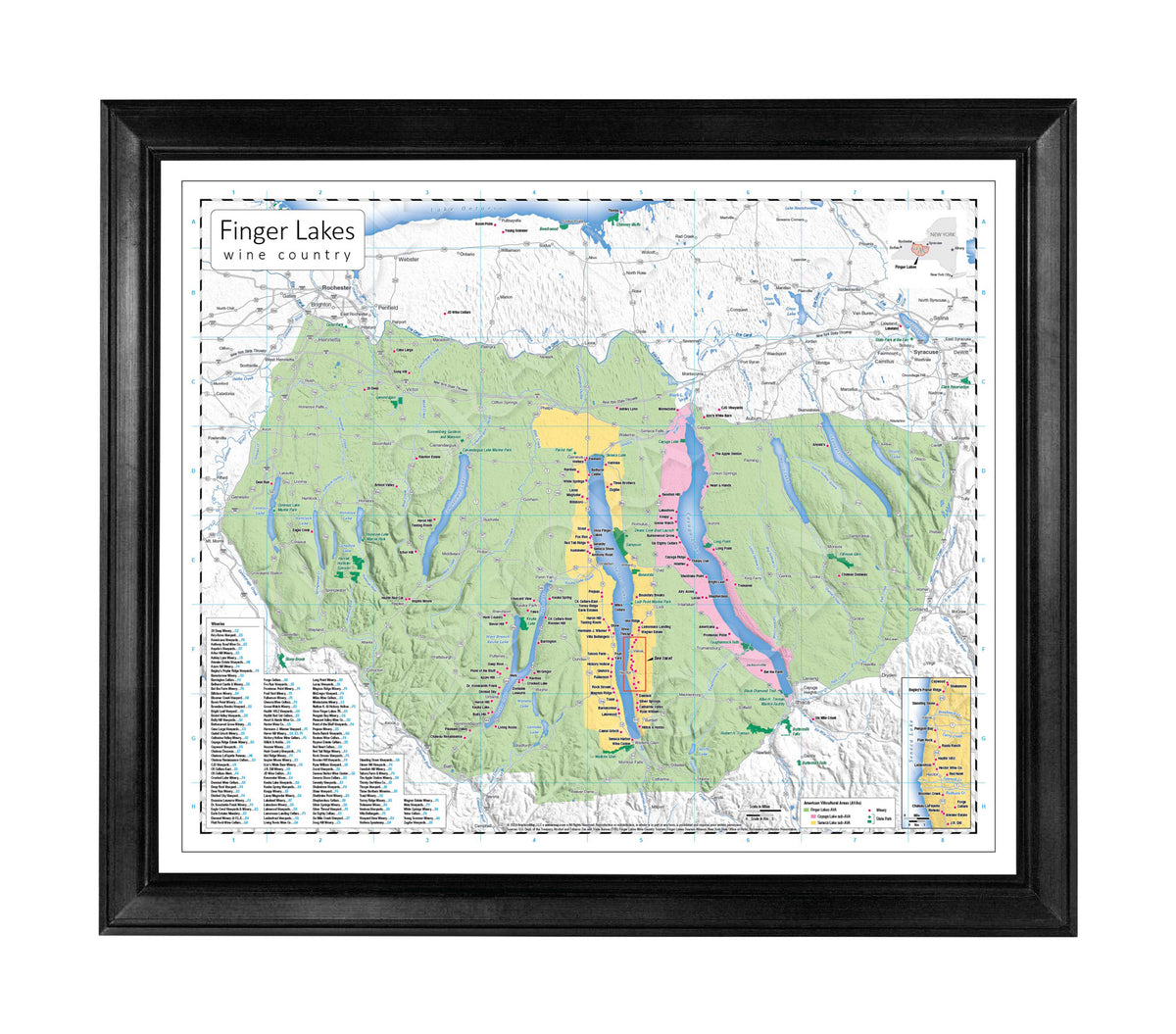 Finger Lakes Wine Map