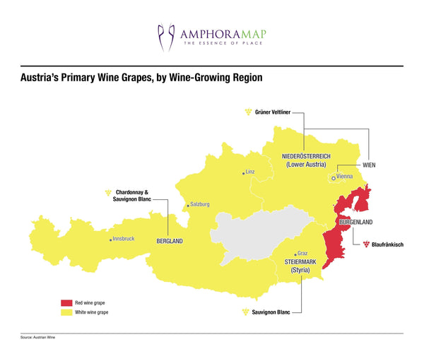Austria Wine Grapes - AmphoraMap