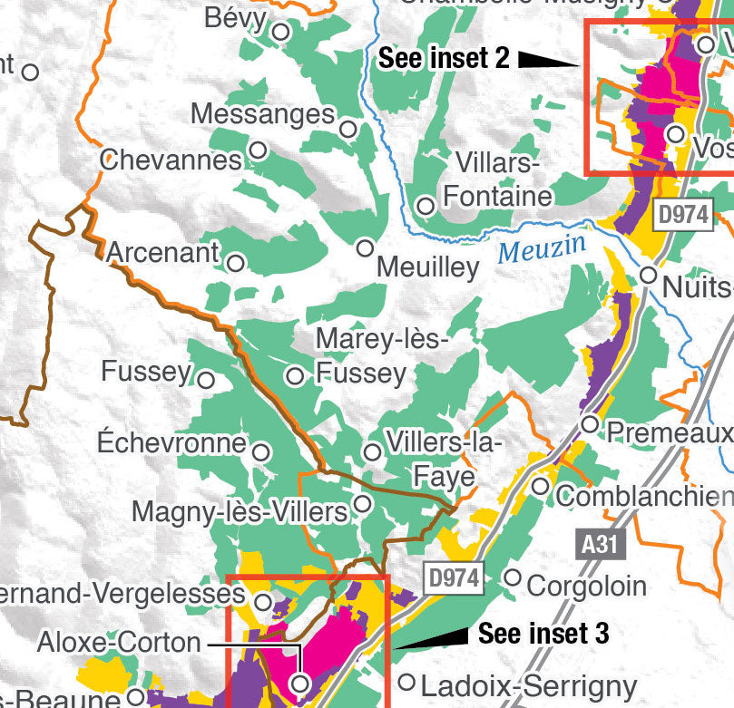 Bourgogne Wine Map