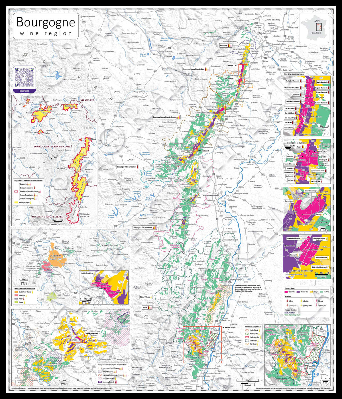 Bourgogne Wine Map
