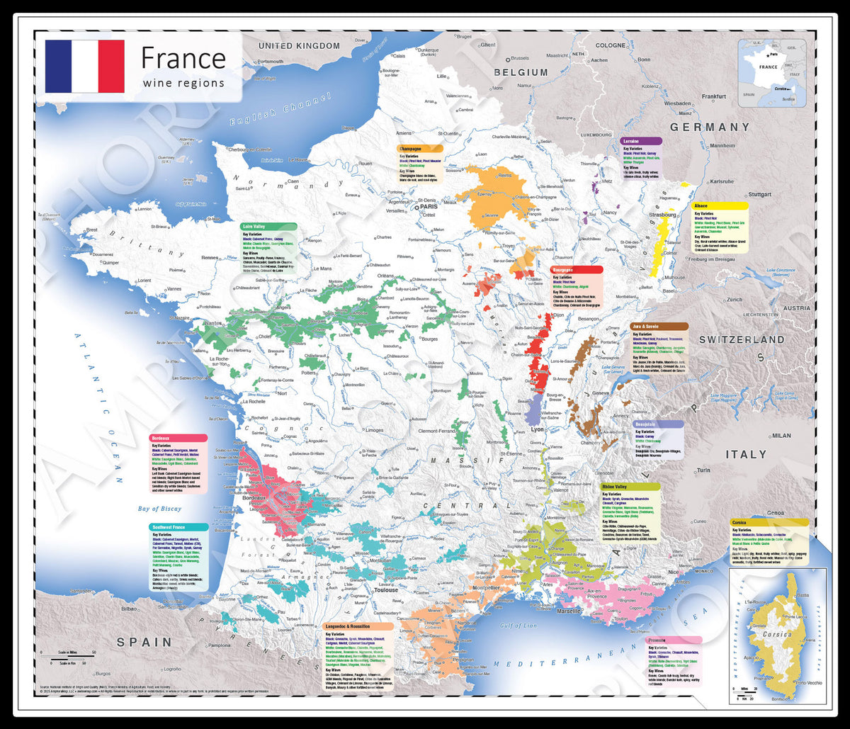 France Wine Map