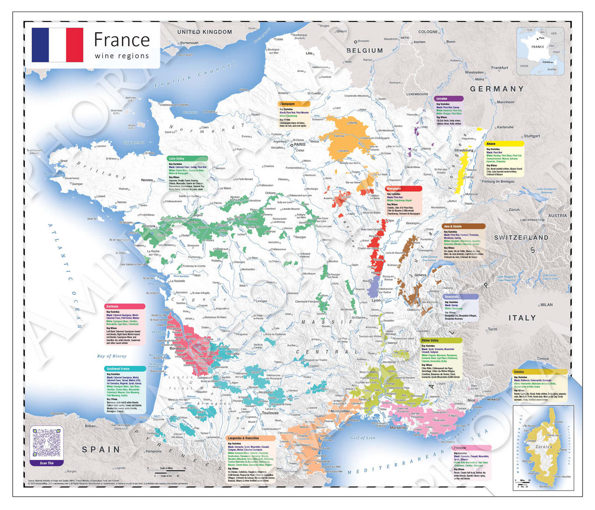 France Wine Map