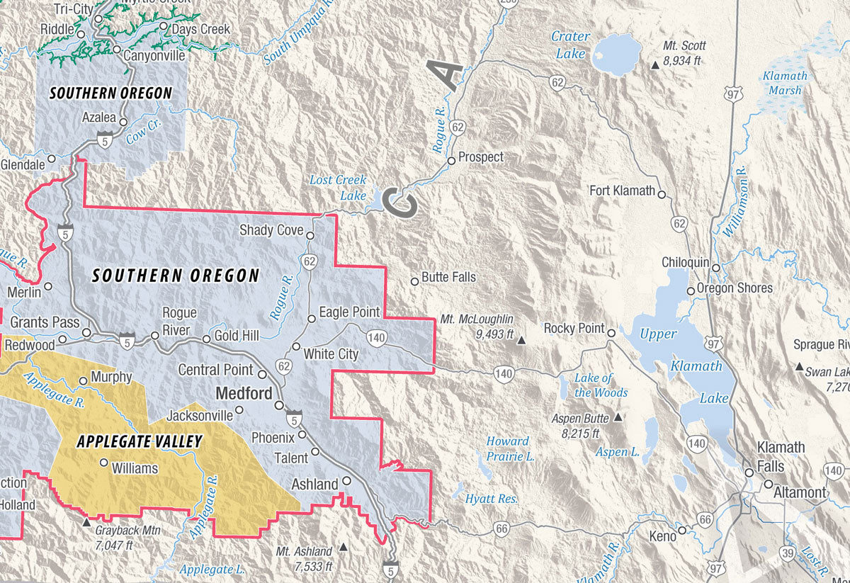 Oregon Wine Map