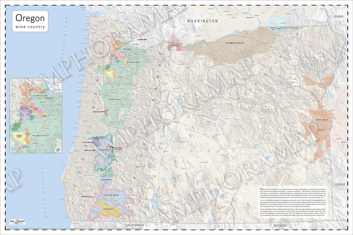 Oregon Wine Map