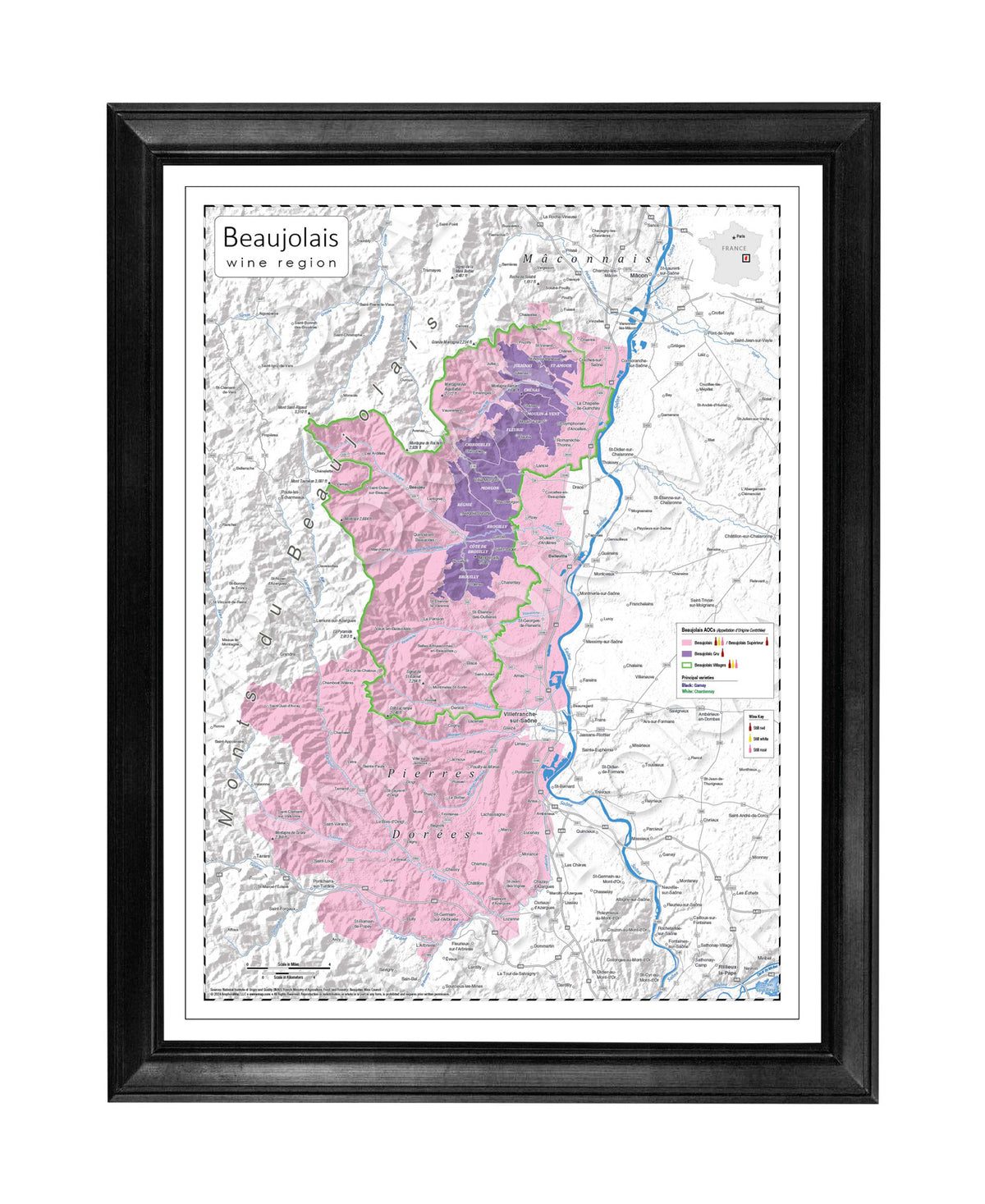 Beaujolais Wine Map