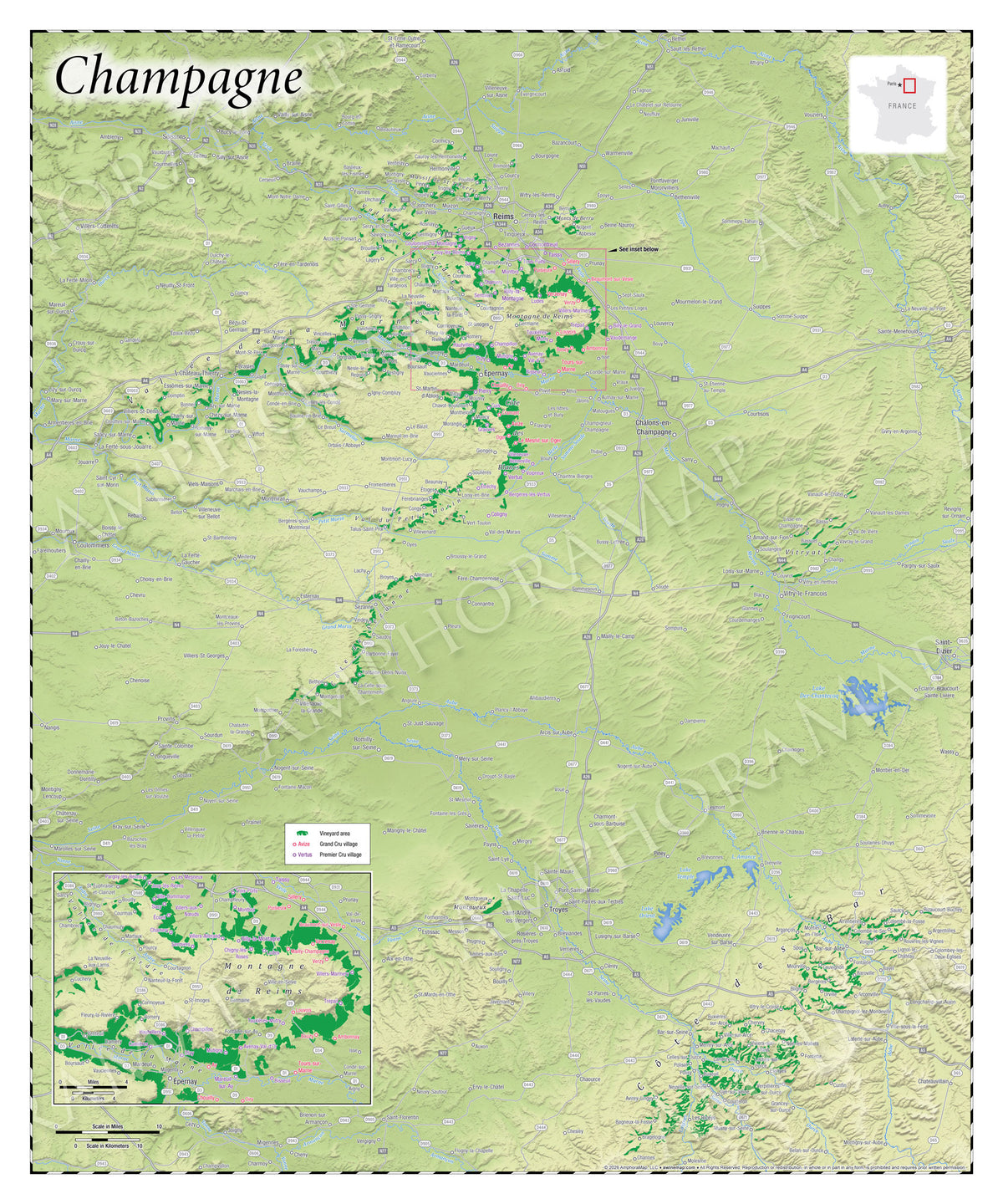 Champagne Wine Maps