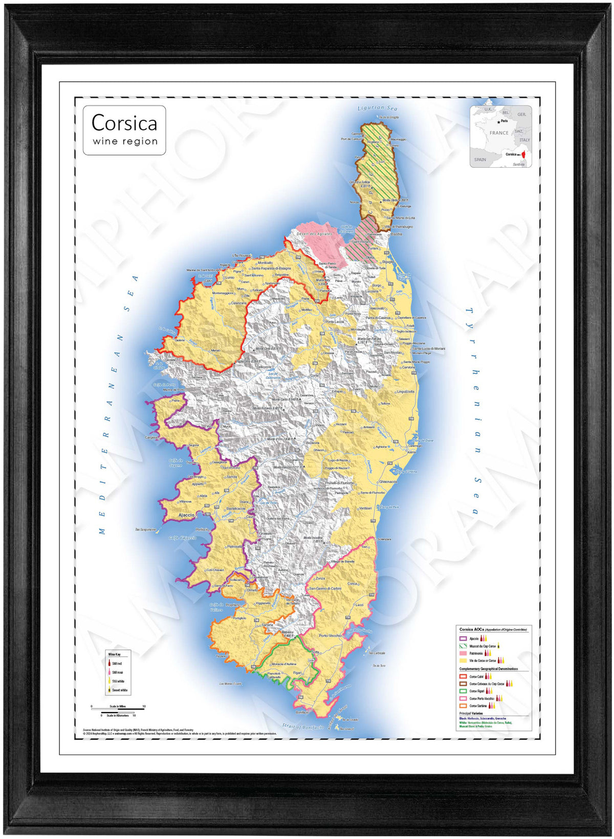 Corsica Wine Map
