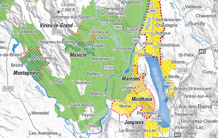 Jura and Savoie Wine Map