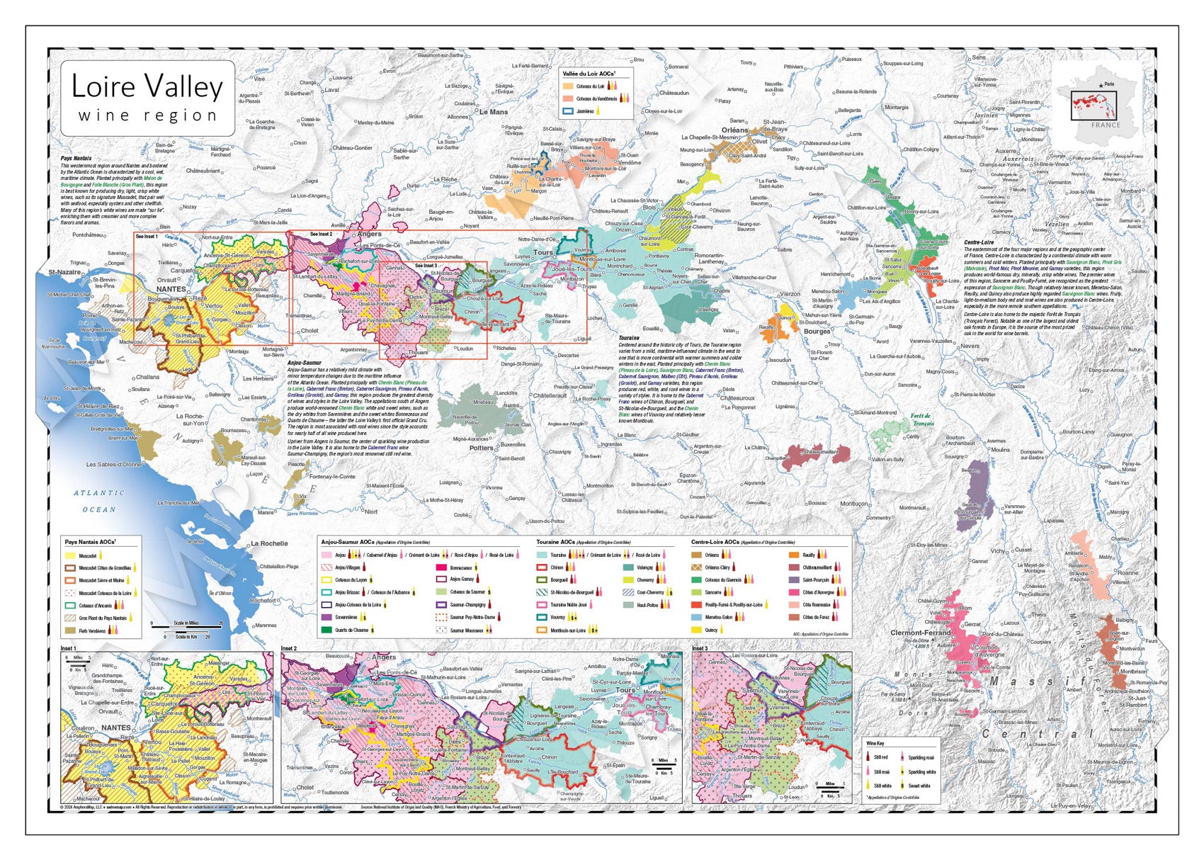 Loire Valley Wine Map AmphoraMap Loire Valley Wine Map AmphoraMap