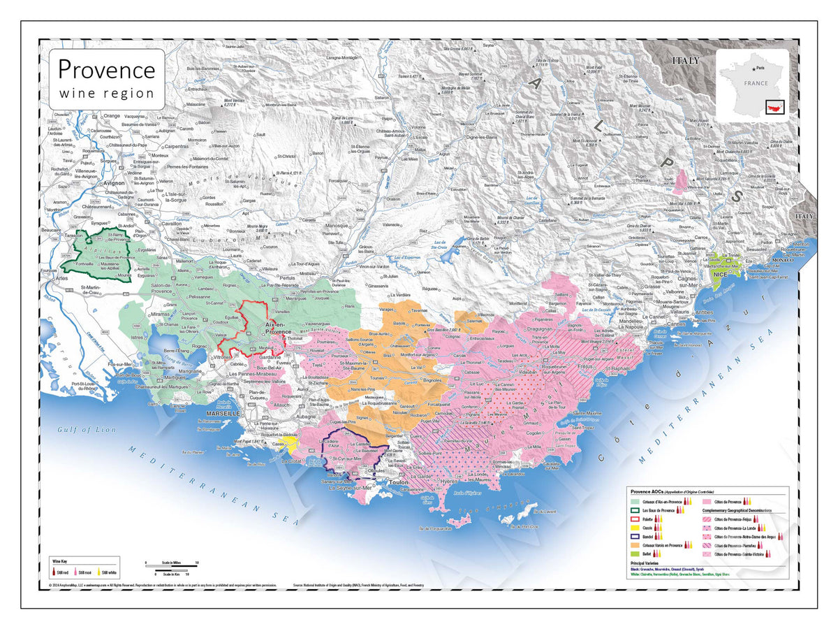 Provence Wine Map