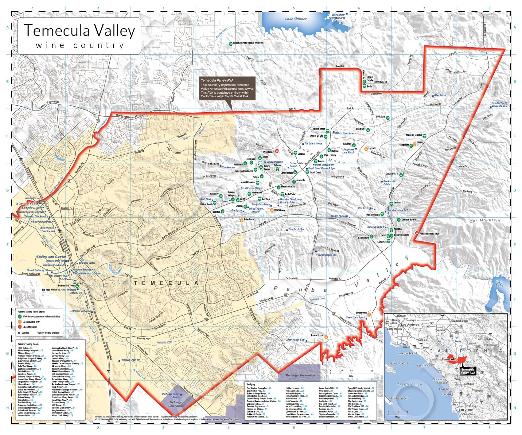 Temecula Valley Wine Map - Now 60% OFF! - AmphoraMap